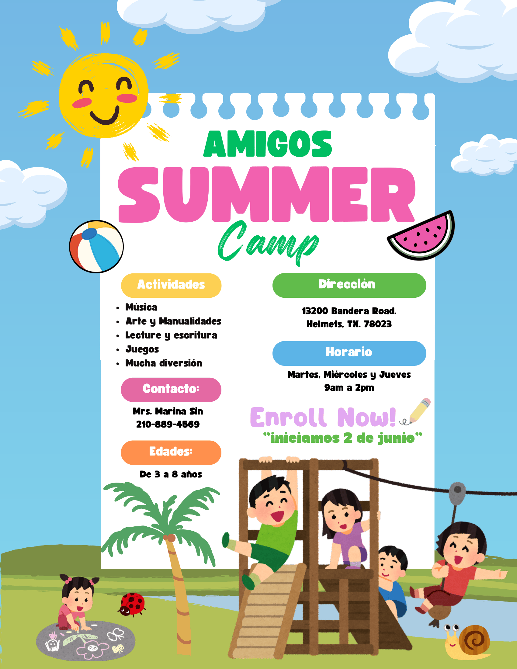 Summer Camp 2026 Flyer